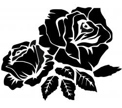 Stencil Schablone  Rose 3